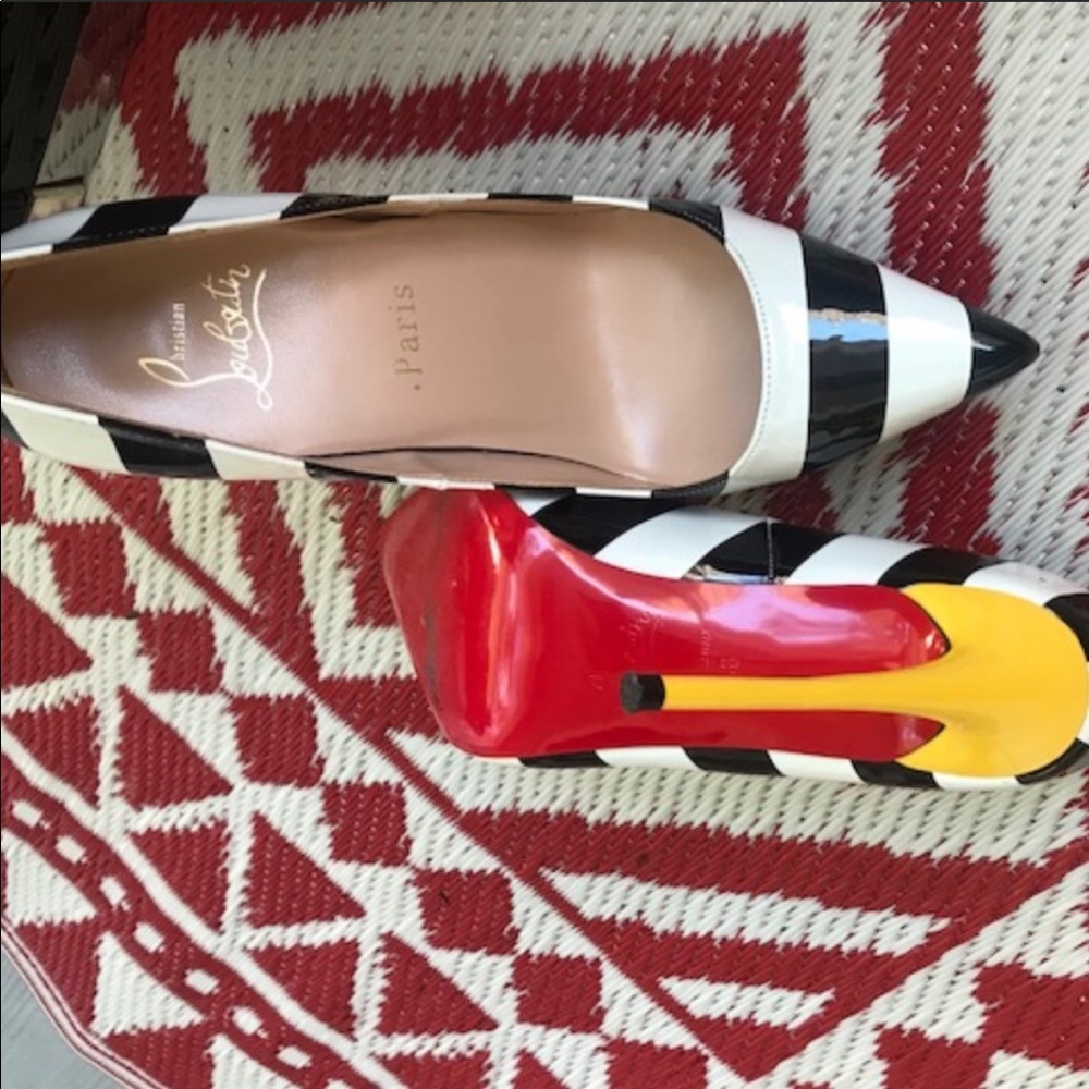 Christian Louboutin striped heels